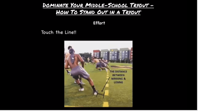 Dominate your Middle School Tryout - Step 8: Stand Out in a Tryout